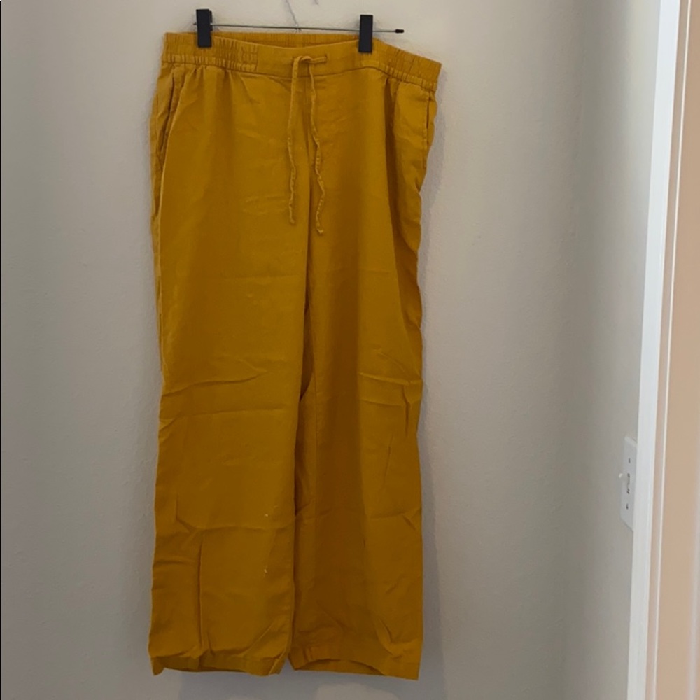 Mustard Linen Pants
